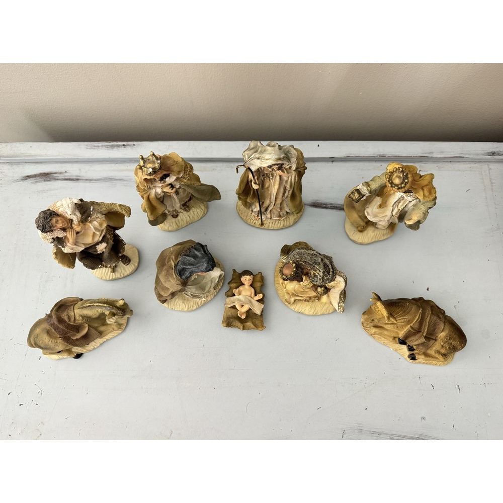 Silent Night Nativity Manger Collection 5"-8" Large Set Of 10 Christmas Holiday - Picture 4 of 16